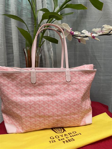 goyard grey pink|goyard pink tote bag.